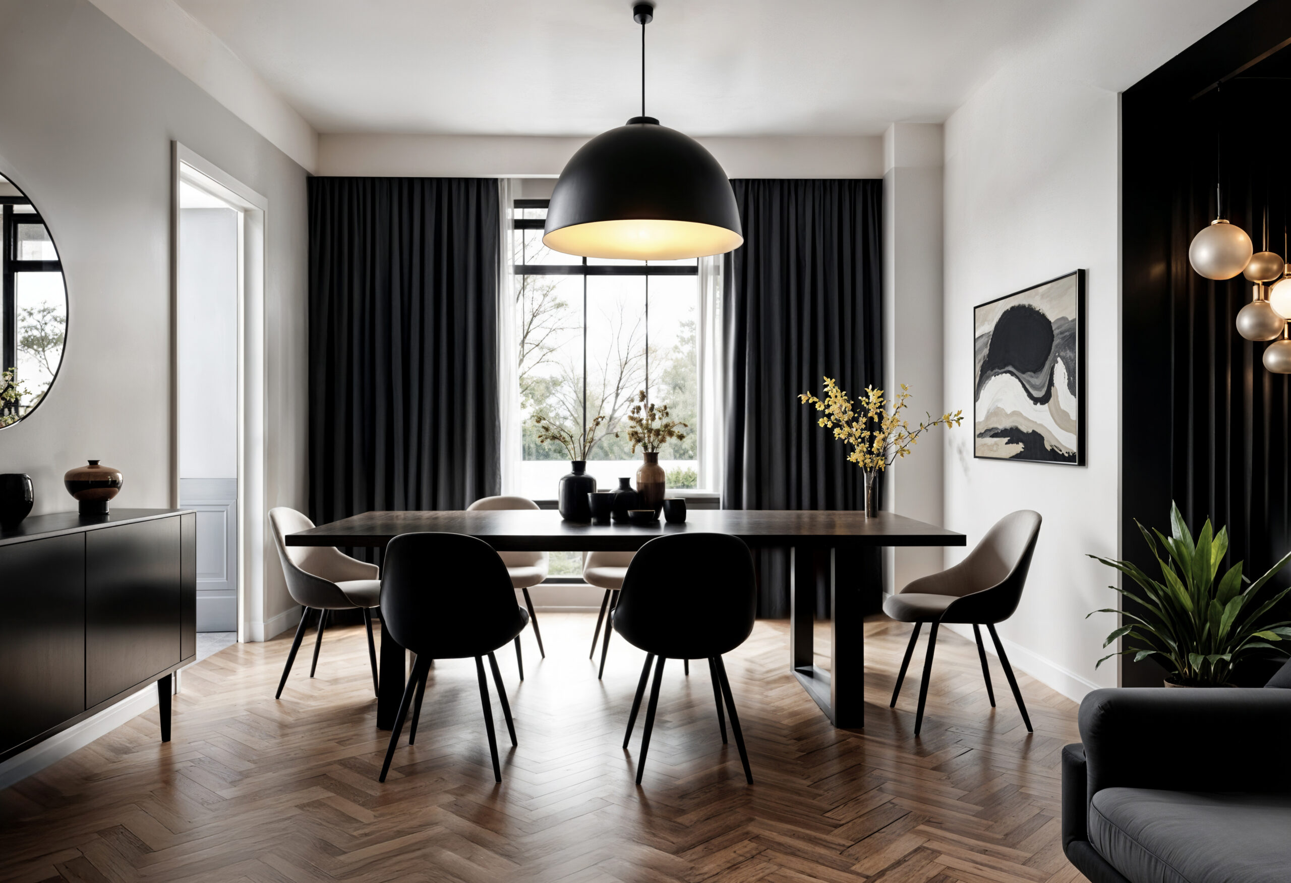 elegant modern dining room interior